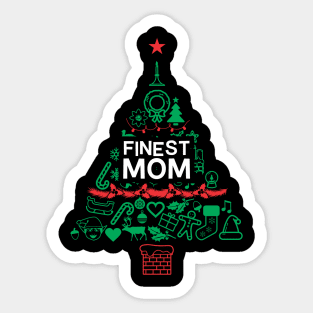Finest Mom Gift - Xmas Tree - Christmas Sticker